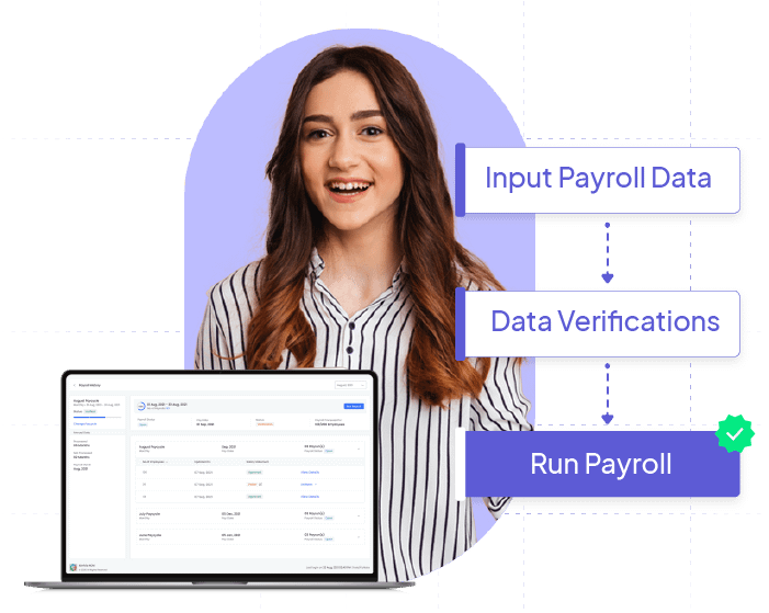 Payroll Screen Data Processing dash board