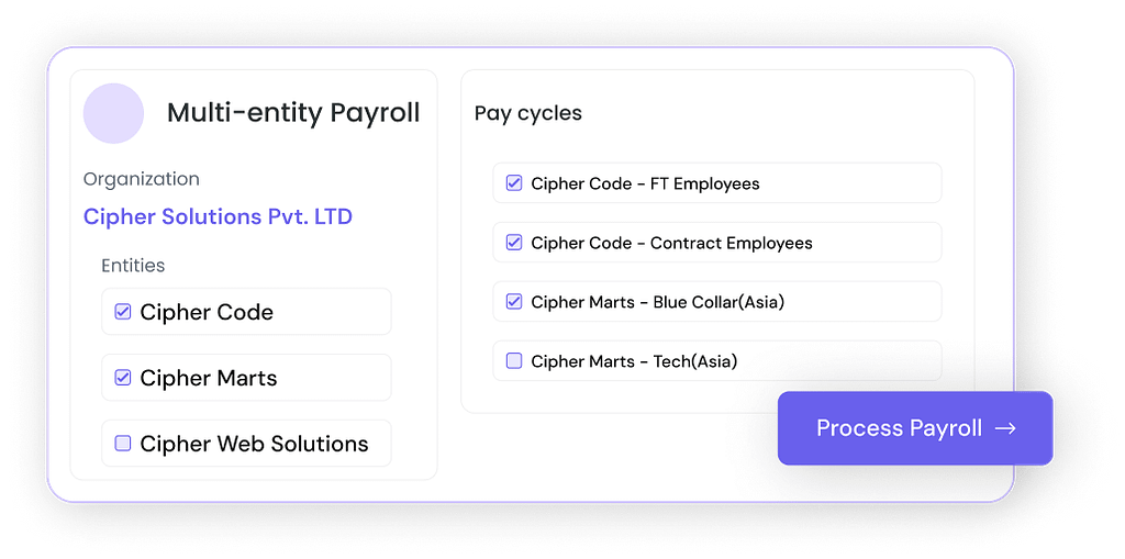 Multi-entity payroll