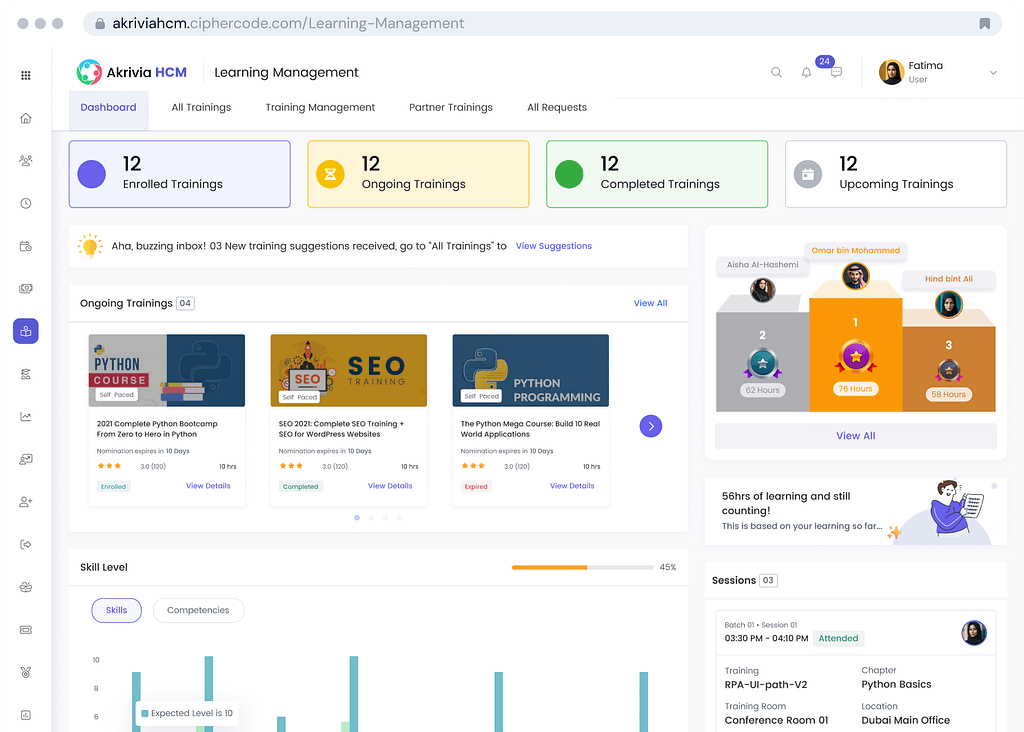 Learning and Development Dashboard