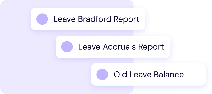 Leave accrual reports